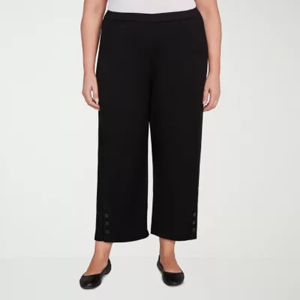 Alfred Dunner-Plus Santa Barbara Womens Straight Fit Ankle Pant