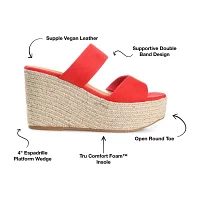 Journee Collection Womens Ilyana Wedge Sandals
