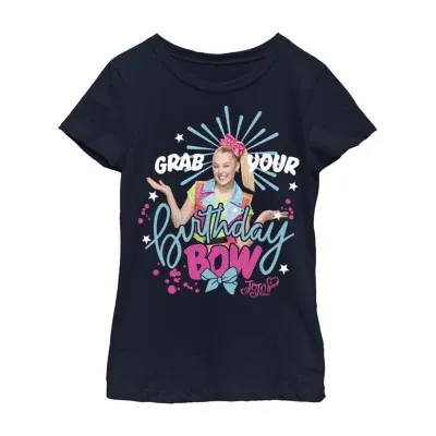 Little & Big Girls Crew Neck Short Sleeve JoJo Siwa Graphic T-Shirt