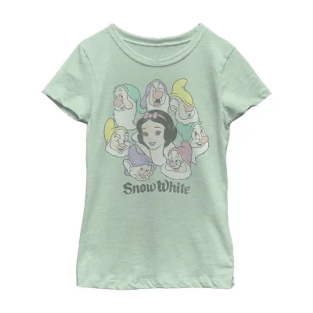 Little & Big Girls Disney Crew Neck Short Sleeve Snow White Graphic T-Shirt