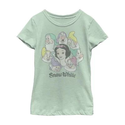 Little & Big Girls Disney Crew Neck Short Sleeve Snow White Graphic T-Shirt