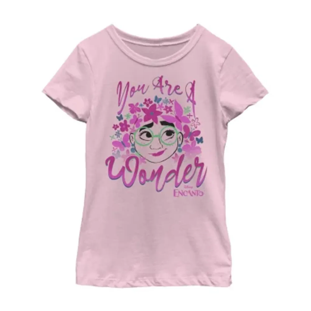 Little & Big Girls Disney Crew Neck Short Sleeve Encanto Graphic T-Shirt