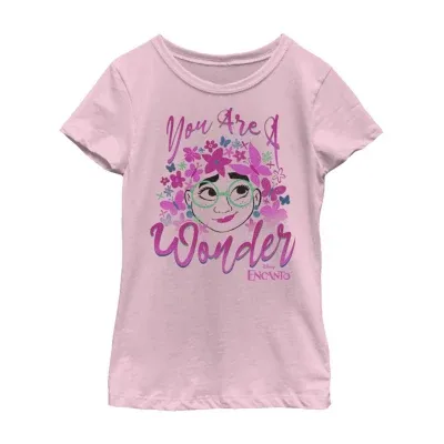 Little & Big Girls Disney Crew Neck Short Sleeve Encanto Graphic T-Shirt