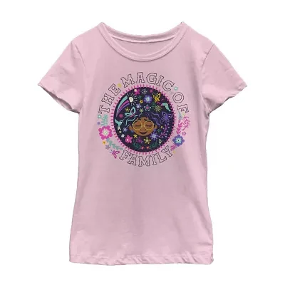 Little & Big Girls Disney Crew Neck Short Sleeve Encanto Graphic T-Shirt