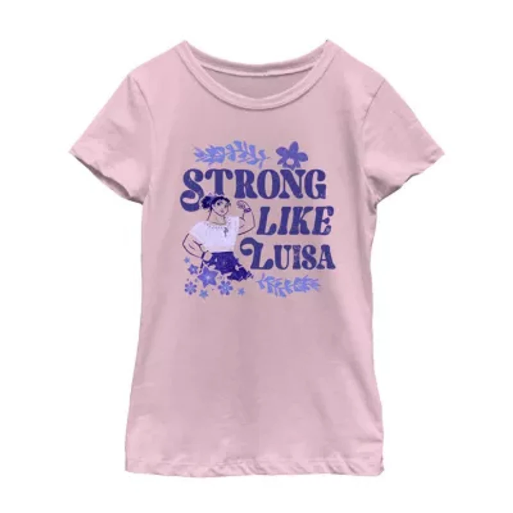 Little & Big Girls Disney Crew Neck Short Sleeve Encanto Graphic T-Shirt