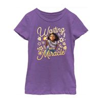 Little & Big Girls Disney Crew Neck Short Sleeve Encanto Graphic T-Shirt