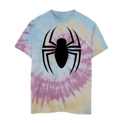 Little & Big Boys Crew Neck Short Sleeve Spiderman Graphic T-Shirt