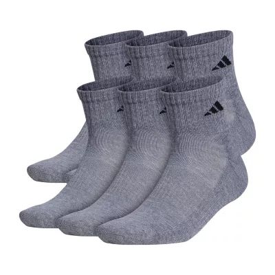 adidas 6 Pair Quarter Ankle Socks Mens