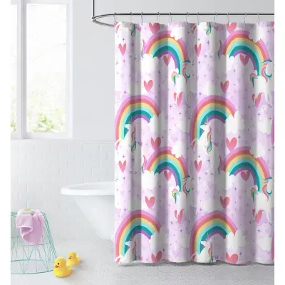 CHF Unicorn Rainbow Shower Curtain