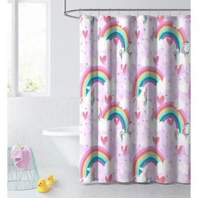 CHF Unicorn Rainbow Shower Curtains