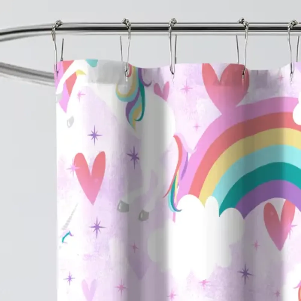 CHF Unicorn Rainbow Shower Curtain