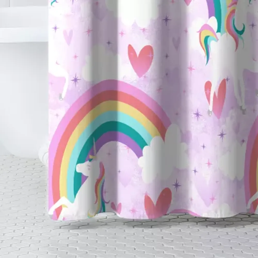 CHF Unicorn Rainbow Shower Curtain