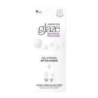 Dashing Diva Glaze Tone Up White Nail Pedi Strips Nail Appliques