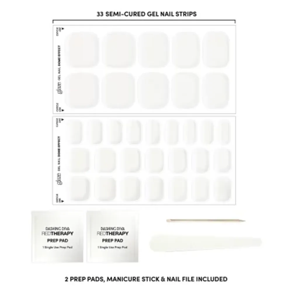 Dashing Diva Glaze Tone Up White Nail Pedi Strips Nail Appliques