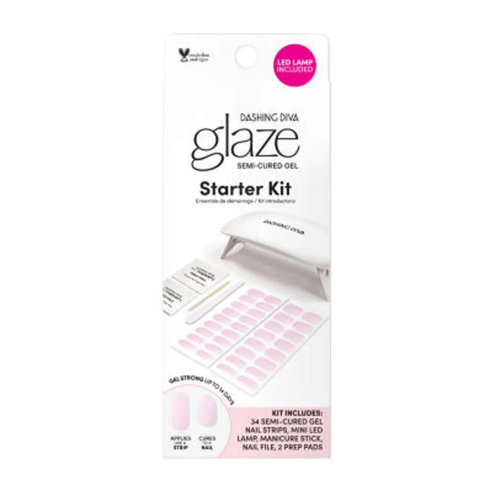 Dashing Diva Glaze Starter Kit Powder Pink Nail Appliques