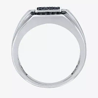 Mens 1/ CT. T.W. Natural Diamond Sterling Silver Fashion Ring