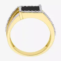 Mens 1/10 CT. T.W. Genuine Black Onyx 10K Gold Fashion Ring