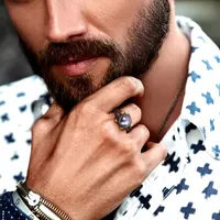 Mens 10-11MM Dyed Black Cultured Freshwater Pearl 18K Gold Over Silver Solitaire Fashion Ring