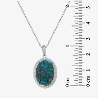 Enhanced Turquoise Sterling Silver -pc. Jewelry Set