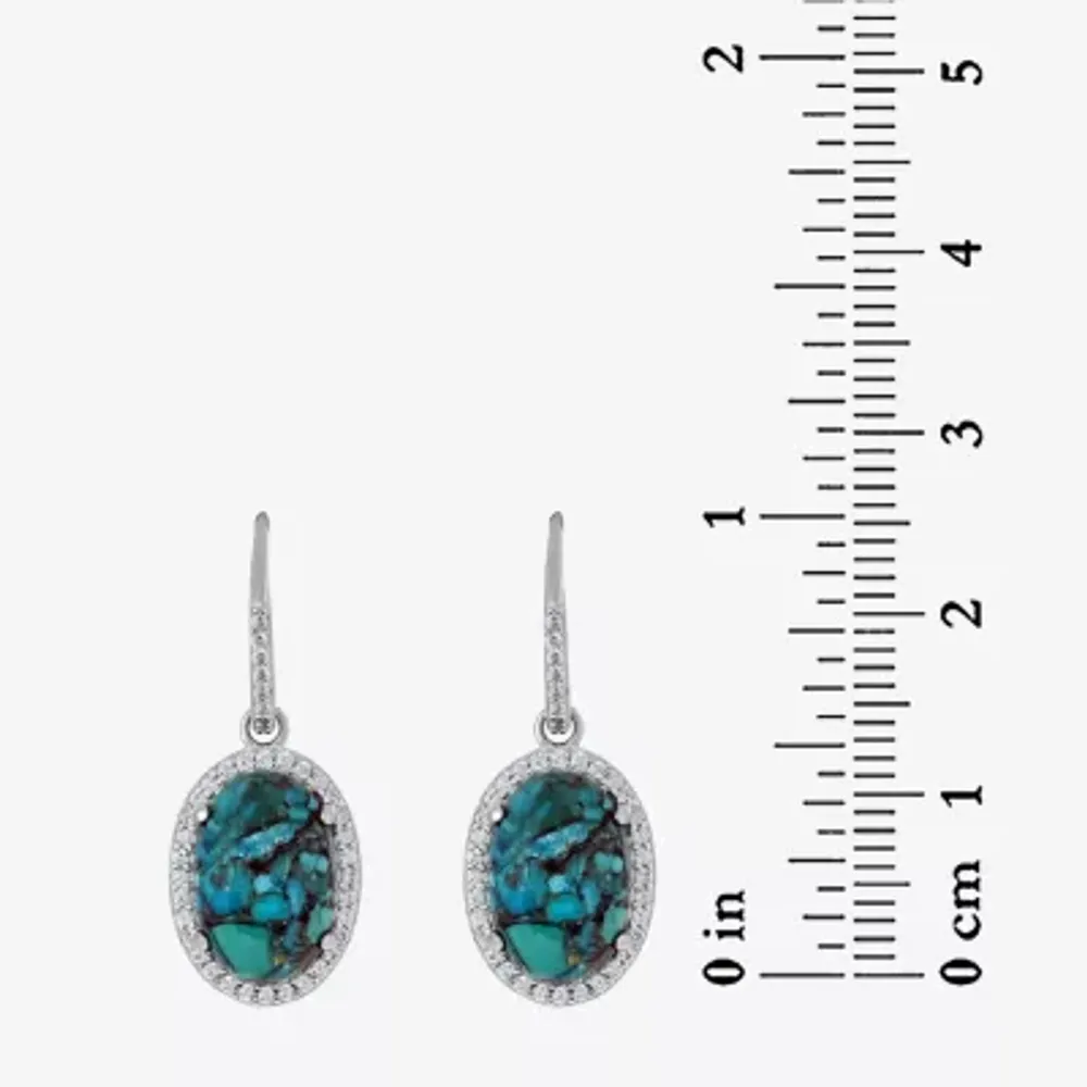 Enhanced Green Turquoise Sterling Silver 2-pc. Jewelry Set