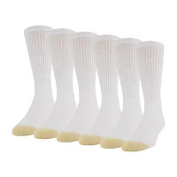 Gold Toe Athletic Sport 6 Pair Big and Tall Crew Socks Mens