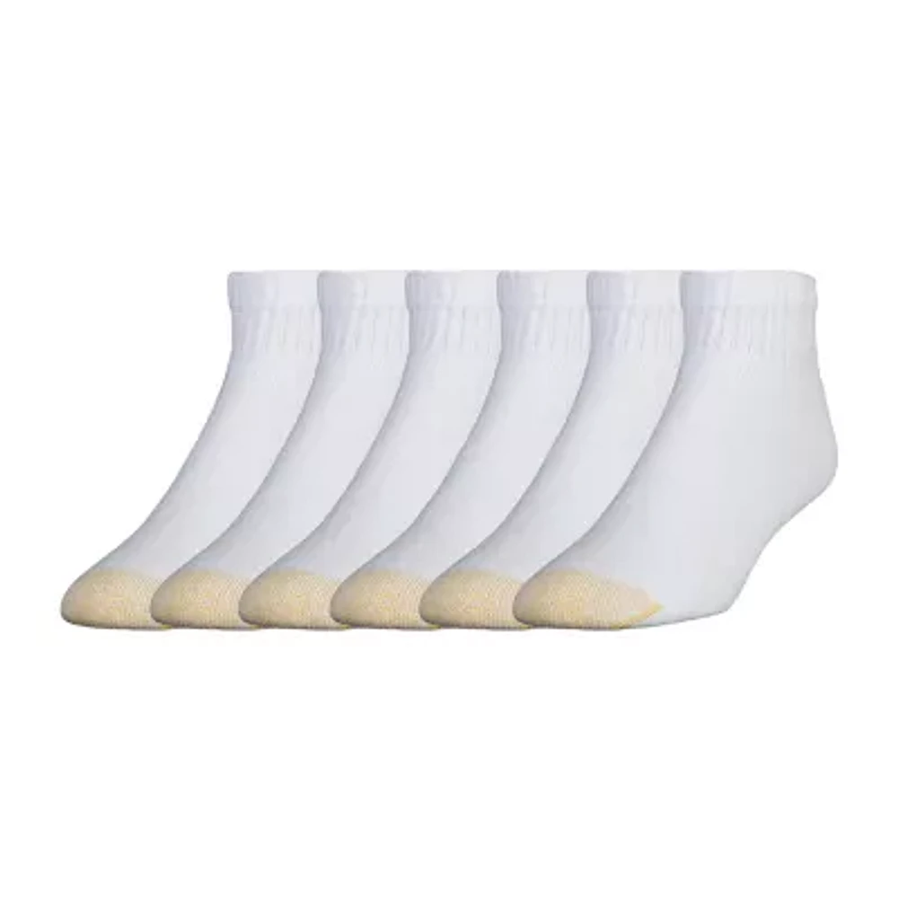 Gold Toe Athletic Sport 6 Pair Big and Tall Quarter Ankle Socks Mens