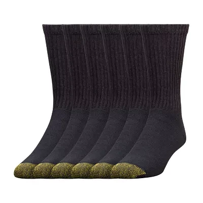 Gold Toe Athletic Sport 6 Pair Crew Socks Mens