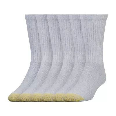 Gold Toe Athletic Sport 6 Pair Crew Socks Mens