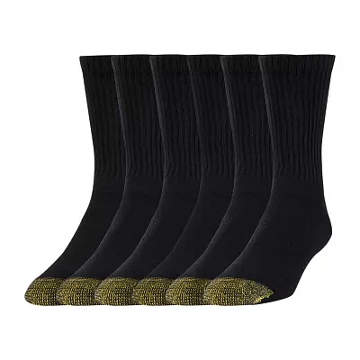 Gold Toe Athletic Sport Short 6 Pair Crew Socks Mens