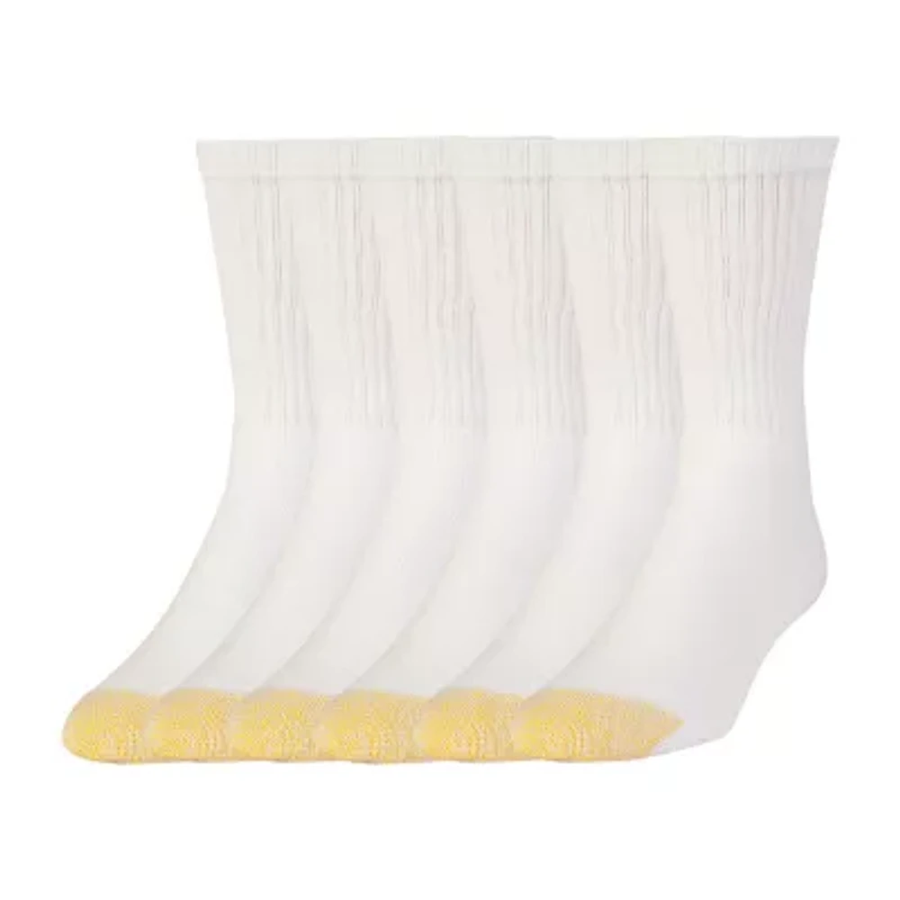 Gold Toe Athletic Sport Short 6 Pair Crew Socks Mens