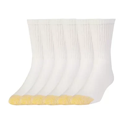 Gold Toe Athletic Sport Short 6 Pair Crew Socks Mens