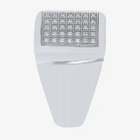 Mens 1/3 CT. T.W. Natural White Diamond Sterling Silver Fashion Ring