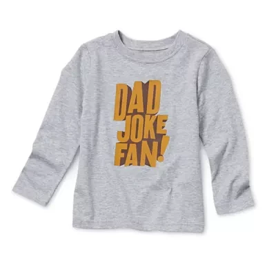 Okie Dokie Toddler & Little Boys Crew Neck Long Sleeve Graphic T-Shirt