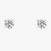 Silver Treasures 4 Pair Cubic Zirconia Earring Set