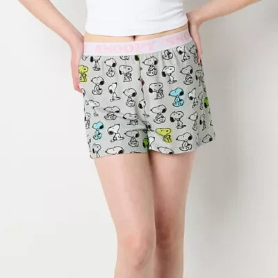 Snoopy Womens Juniors Pajama Shorts