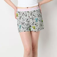 Snoopy Womens Juniors Pajama Shorts