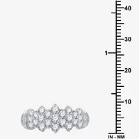 (H-I / I1) Womens 1 CT. T.W. Lab Grown White Diamond 10K Gold Cocktail Ring