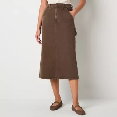 a.n.a Womens High Rise Long Pencil Skirt