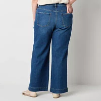 a.n.a Womens High Rise Wide Leg Jean