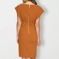 Marc New York Womens Short Sleeve Sheath Dress