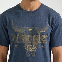 Wrangler Mens Crew Neck Short Sleeve Regular Fit Graphic T-Shirt