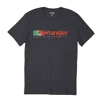 Wrangler Mens Crew Neck Short Sleeve Regular Fit Graphic T-Shirt