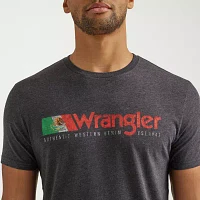 Wrangler Mens Crew Neck Short Sleeve Regular Fit Graphic T-Shirt