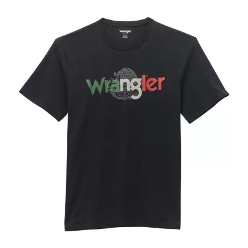 Wrangler Mens Crew Neck Short Sleeve Regular Fit Graphic T-Shirt