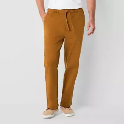 mutual weave Mens Regular Fit Drawstring Chino Pants