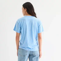 Juniors Boyfriend Tee Womens Crew Neck Short Sleeve Bluey Graphic T-Shirt
