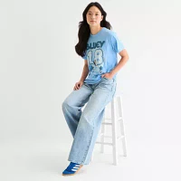 Juniors Boyfriend Tee Womens Crew Neck Short Sleeve Bluey Graphic T-Shirt