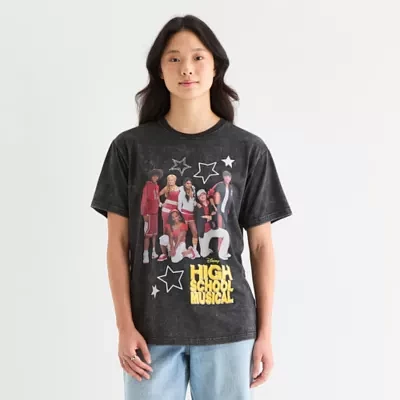 Juniors High School Musical Boyfriend Tee Womens Crew Neck Short Sleeve Graphic T-Shirt