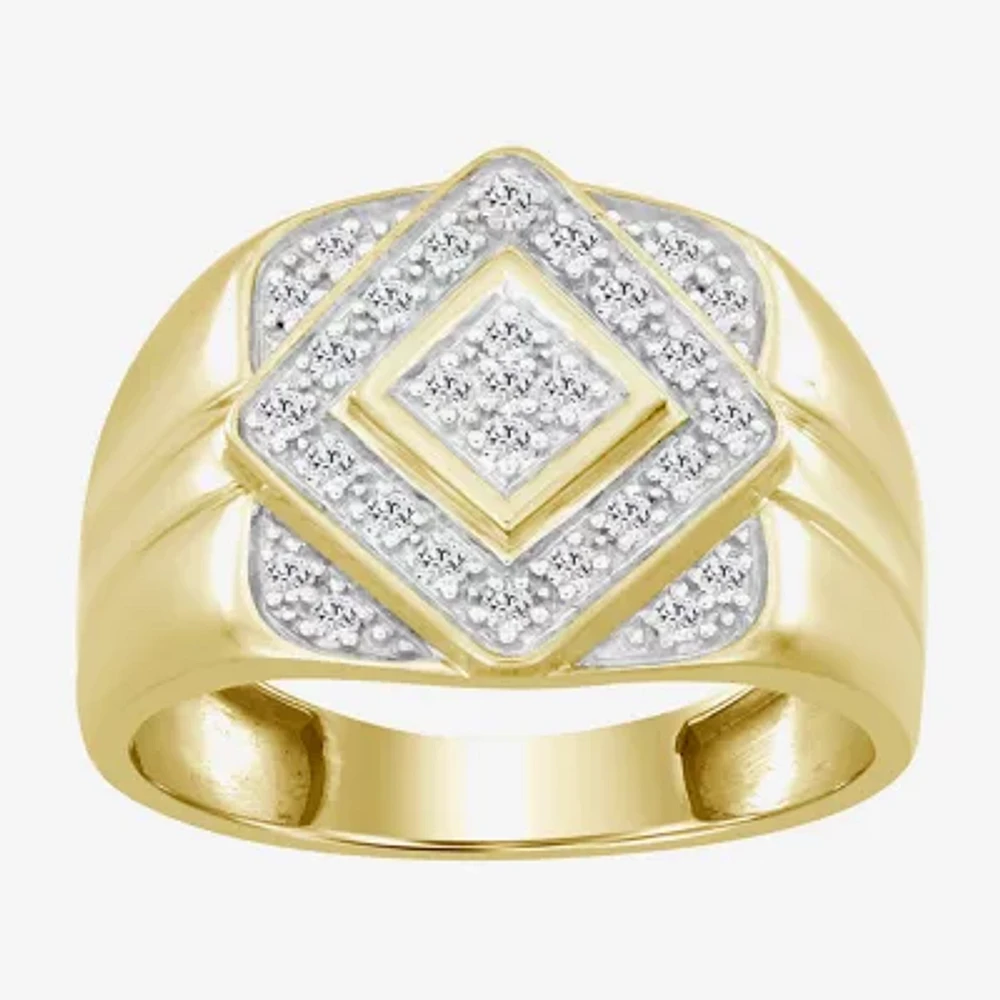 Mens CT. T.W. Natural White Diamond 10K Gold Fashion Ring