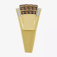 Mens 1 CT. T.W. Natural Champagne Diamond 10K Gold Fashion Ring